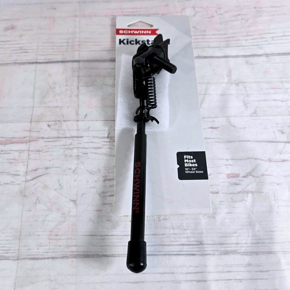 Schwinn Black Adjustable Kickstand Fits Most Bikes 16-24 Inch‎ Wheel Sizes
